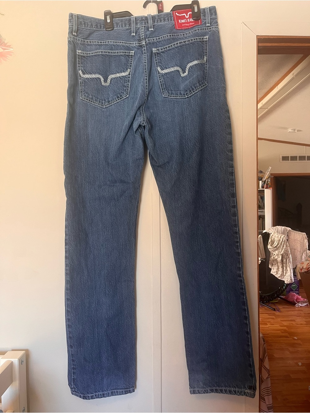 Kimes Ranch Men's Thomas Bootcut Jeans in Blue Denim